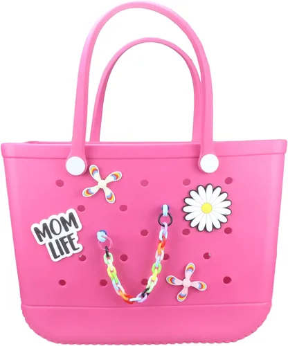 Vista 4 de Accesorios para bolsas de playa de PVC Totes de goma inserta encantos para bolso de Bogg