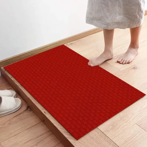 Vista 4 de Tapete para puerta para decoración de dormitorio, alfombras de ondas rojas, alfombras de vacaciones para sala de estar, alfombras de baño