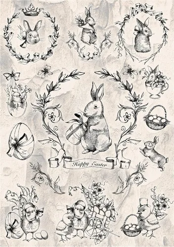 Vista 34 de Papel de arroz para decoupage A4, papel vintage para decoupage, papel vintage (Highland de Navidad - 2 hojas)