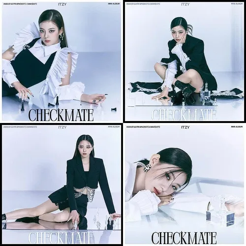 Vista 2 de (pedido anticipado) ITZY CHECKMATE Mini álbum (edición estándar - versión YUNA)+1ea tarjeta de regalo ITZY Store K-POP sellada