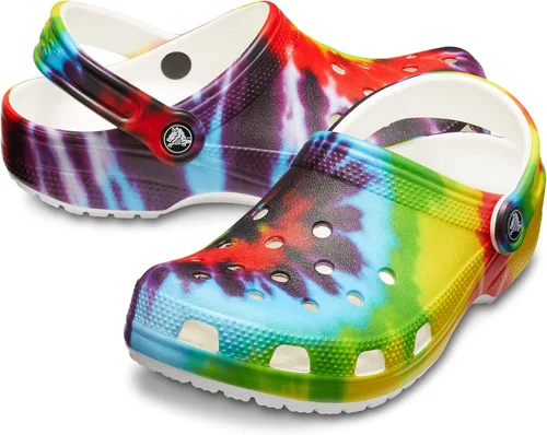 Vista 6 de Crocs - Zuecos clásicos con diseño teñido anudado unisex para adultos