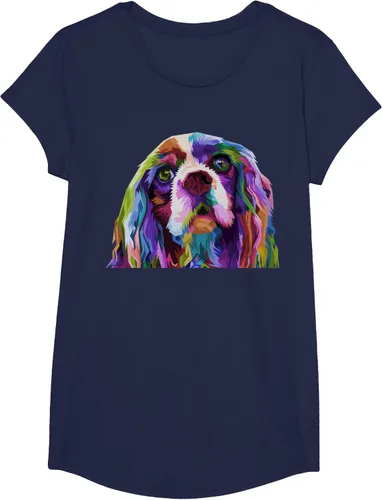 Vista 19 de Camiseta con diseño de Cocker Spaniel de arte pop para dueños de perros, Negro, S