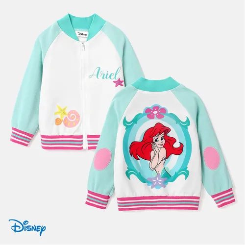 Vista 7 de Disney Chaqueta bomber Varsity Letterman para niñas, sudadera rosa, 3-10 años
