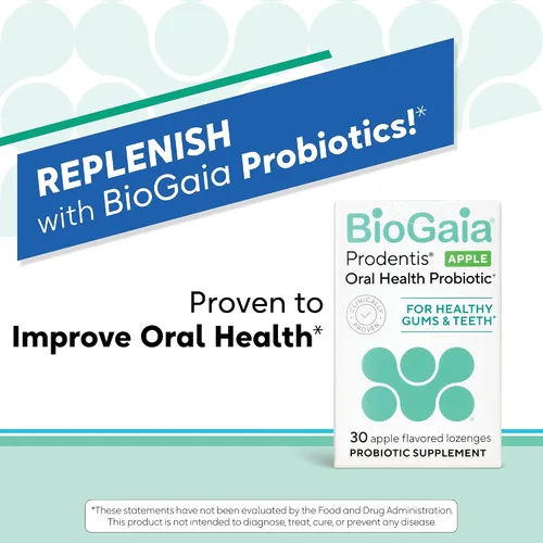 Vista 7 de BioGaia Prodentis Probióticos orales Promueve encías y dientes saludables Defiende contra el mal aliento y problemas dentales Mejora