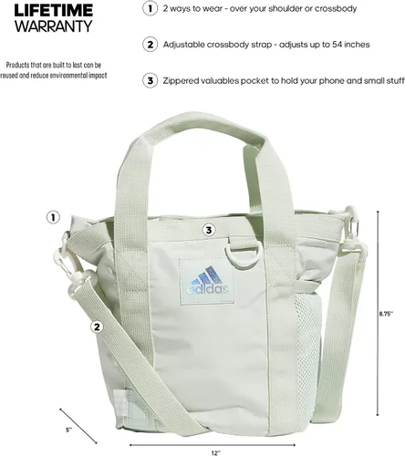 Vista 2 de adidas Bolso bandolera para mujer Essentials verde Linen Green Mini bolso bandolera Essentials