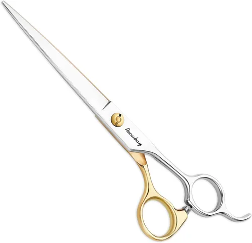 Vista 9 de Tijeras de aseo para perros y gatos, tijeras para mascotas para abrigos gruesos y cabello enmarañado, tijeras de acero inoxidable curvadas más