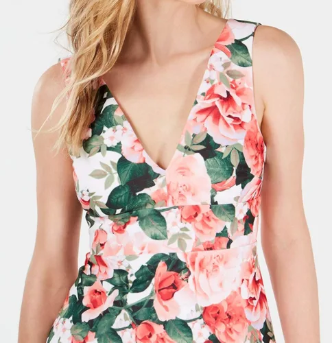 Vista 3 de Calvin Klein Vestido sin mangas con escote en V delantero y trasero para mujer