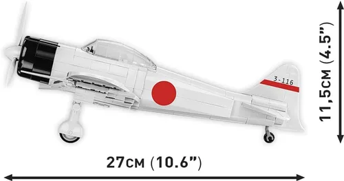 Vista 5 de COBI Colección Histórica Segunda Guerra Mundial Mitsubishi A6M2 Zero-SEN Plane