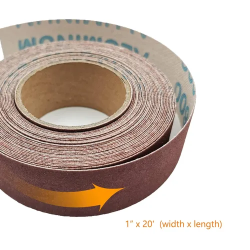 Vista 5 de Rollo de papel de lija de 1 pulgada x 20 pies, varias opciones de grano fácil de recortar, mínimo desperdicio, buena elección de papel de lija