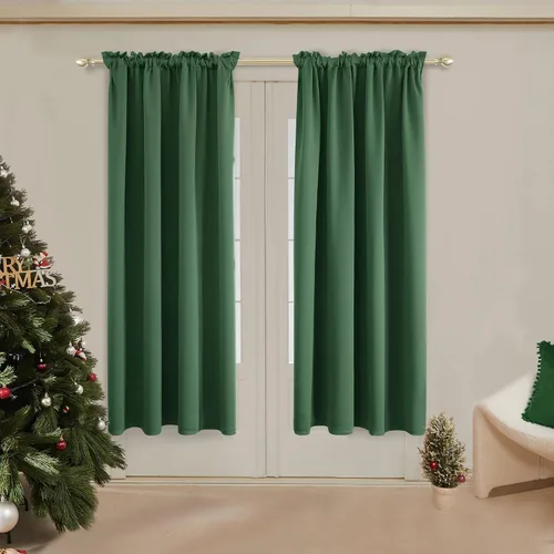 Vista 75 de Deconovo Cortinas opacas, aislamiento térmico, dobladillo para barra, reducción de ruido, certificado Oeko-TEX, cortinas de oscurecimiento