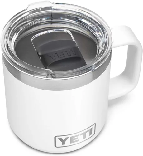 Vista 32 de YETI Rambler - Taza apilable de 10 onzas, aislada al vacío, acero inoxidable con tapa MagSlider, acero inoxidable