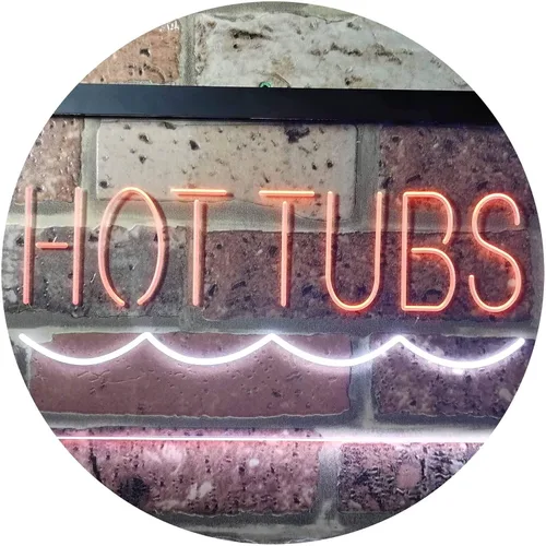 Vista 15 de ADVPRO Hot Tubs Supply Dual Color LED Neon Sign Blue & Red 12" x 8.5" st6s32-i3375-br