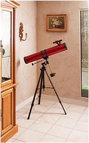 Vista 5 de Carson Red Planet - Telescopio reflector newtoniano de 45-3.937 x 4.488 in (RP-300), rojo