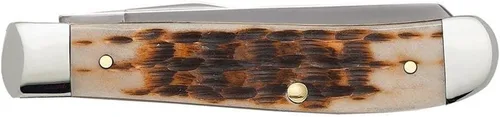 Vista 3 de Case XX WR - Navaja de bolsillo Mini Trapper de hueso ámbar, artículo #013 - (6207 SS) - Longitud cerrada: 3 1/2 pulgadas