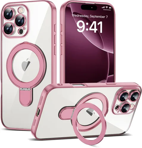 Vista 65 de Funda compatible con iPhone 12 con soporte de anillo magnético invisible [compatible con Mag-Safe] [Protector completo de lente de cámara] Funda