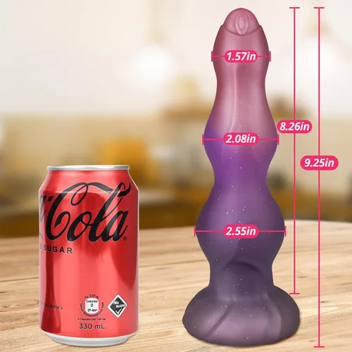 Vista 4 de Romi Consolador realista con nudo grande, fuerte ventosa, estimulación del punto G, estimulación del punto G, masajeador de próstata, cuentas anales