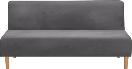 Vista 15 de LiveGo Fundas para futón sin brazos, funda elástica plegable para sofá cama con parte inferior elástica, funda de sofá ajustable estampada