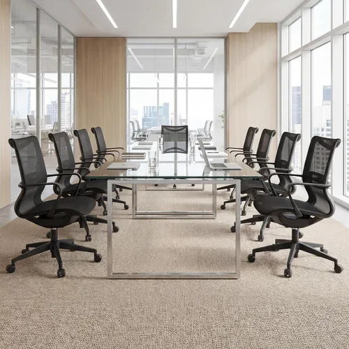 Vista 7 de LuxErgo Ergonomic Mesh Office Chair with Lumbar Support Mid Back Desk Chair Adjustable Height, 115° Recline & Armrests, 360° Swivel Rolling