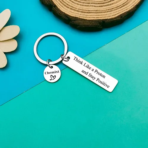 Vista 5 de Regalos para químico, llavero de química, químico, profesor, regalos de agradecimiento inspiradores para científicos, físicos, ciencias, regalo