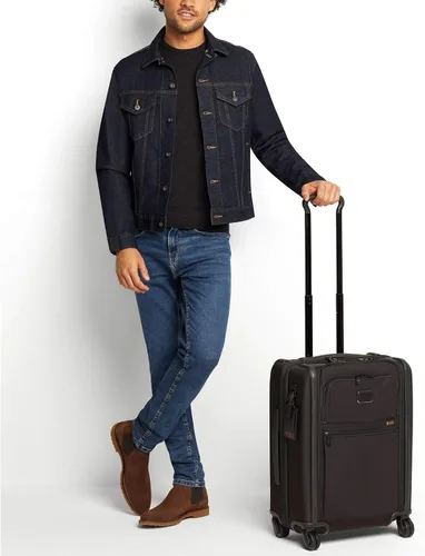Vista 7 de TUMI Alpha Continental - Maleta de transporte de 4 ruedas para hombre, NegroOro, Alpha 3 Continental Dual Access - Equipaje de mano con 4 ruedas
