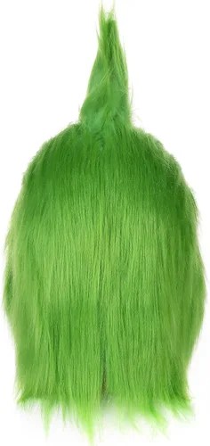 Vista 4 de Blafly Máscara de Navidad para adultos, hombres y mujeres, máscaras realistas de látex de monstruo grande verde, divertidas máscaras de Halloween