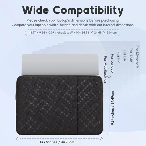 Vista 2 de Funda para portátil 13 pulgadas-Funda protectora para MacBook Pro de 14 Negro