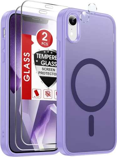 Vista 40 de LeYi Funda para iPhone XR: con protector de pantalla X2 + 2 funda para cámara [compatible con MagSafe] Funda protectora magnética i iphoneXR