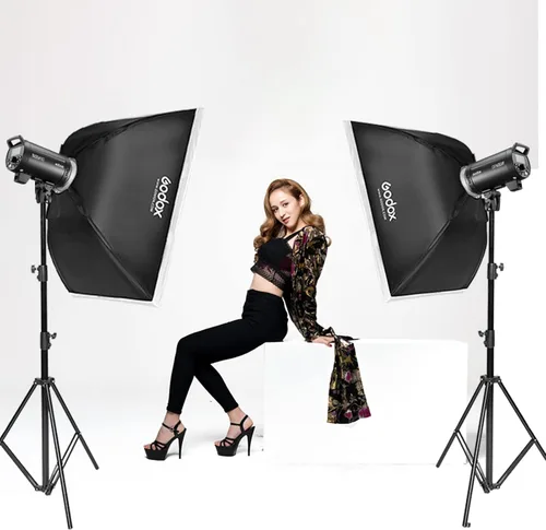 Vista 5 de Godox Kit de 3 luces estroboscópicas Speedlite DP600III Speedlite Studio Strobe Monolight, 1800 Ws Bowens Mount Iluminación de fotografía con caja