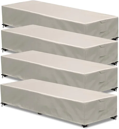 Vista 12 de Fundas para sillas de salón impermeables para exteriores, 1 paquete, poliéster 600D resistente a la intemperie, a los rayos UV y al desgarro, fundas