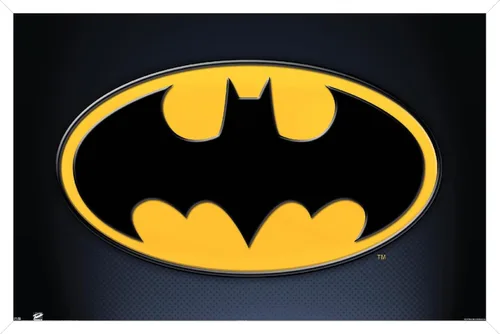 Vista 14 de Trends International DC Comics - Póster de pared de Batman con símbolos, 14.725 x 22.375 pulgadas, versión enmarcada de madera de granero
