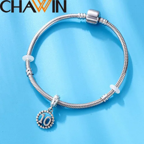 Vista 3 de 16 17 18 19 20 21 22 24 25 26 30 32 33 35 37 40 49 50 60 69 77 80 88 99 dijes de plata de ley 925 que se ajustan a pulserascollar Pandora colgantes
