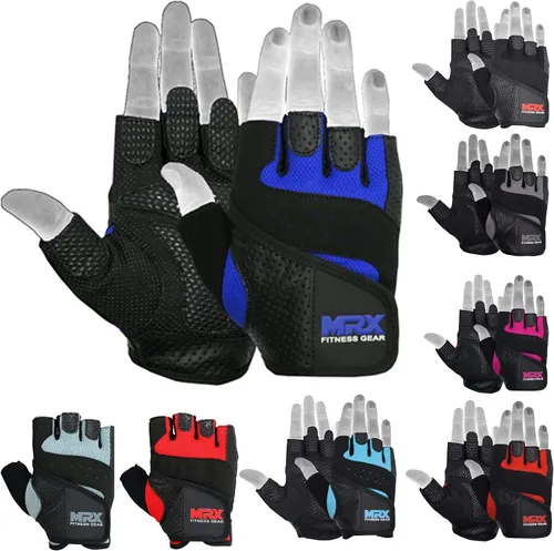 Vista 7 de MRX Guantes de levantamiento de pesas Pro Series Gym Fitness Entrenamiento Culturismo Guantes Tamaños