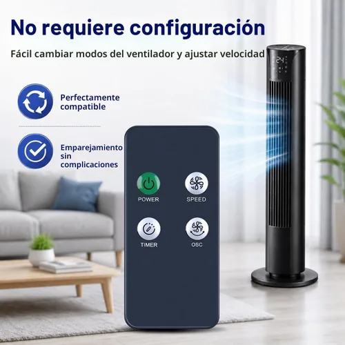 Vista 4 de ZWP Mando a Distancia de Repuesto para Ventilador de Torre Digital Holmes 36" 32510021