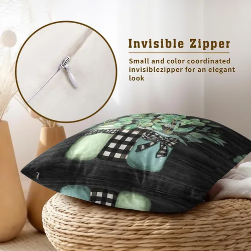 Vista 149 de Giwawa Juego de 2 fundas de almohada decorativas con diseño floral de girasol de 16 x 16 pulgadas, fundas de cojín decorativas para el hogar, sofá