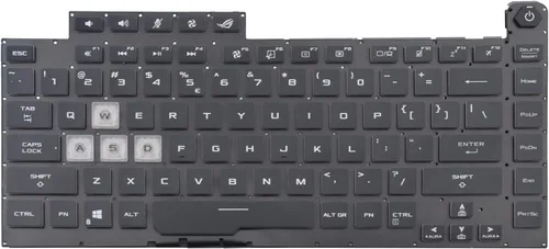 Vista 3 de Teclado de repuesto compatible con Asus G512 G531GD G531GT G531GU G531GV G531GW G532 GL531 G15 6037B0203201 (la luz de fondo es de ocho puntadas)