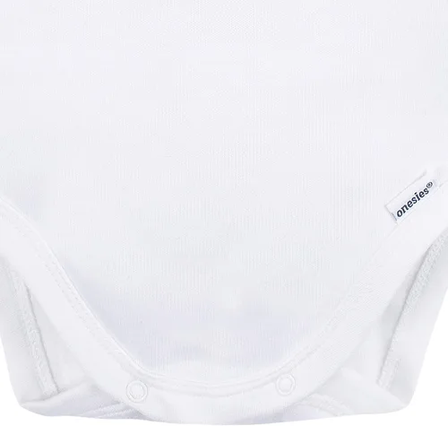 Vista 5 de Gerber Enterizo unisex de manga larga para bebé, paquete múltiple de entrelazado, 6.35 ozm, Blanco