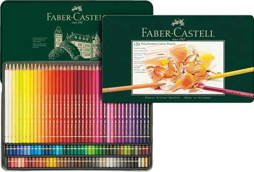 Vista 9 de Faber-Castell Art & Graphic Polychromos Lápiz de Color, Multicolor, Caja de 12, Para Arte, Manualidades, Dibujo, Boceto, Hogar, Escuela
