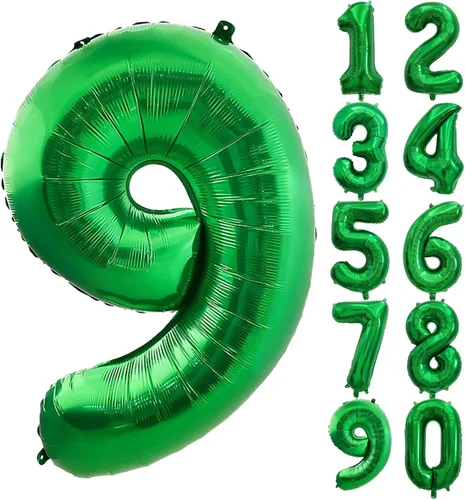 Vista 19 de Globos gigantes de números negros de 40 pulgadas, globos de aluminio de Mylar con helio para cumpleaños, globo número 0 para decoración de fiestas