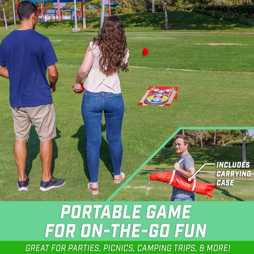 Vista 3 de GoSports 3 x 2 ft Arcade Cornhole Game - Portable Bean Bag Toss Game