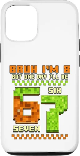 Vista 28 de Bruh I'm 8 But One-Day I'll Be 67 Retro 8th Birthday Kids Case for iPhone 17