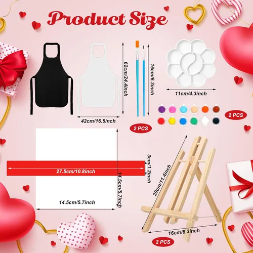 Vista 3 de Zhanmai Kit de 112 Piezas para Beber y Pintar para Adultos Noche de Cita Kit de Pintura de Lienzo Predibujado para Parejas Arte de Pintura en Lienzo
