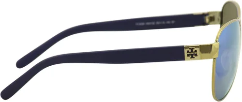 Vista 3 de Tory Burch 0TY6051 Espejo polarizado con destello doradoazul tamaño único Oro