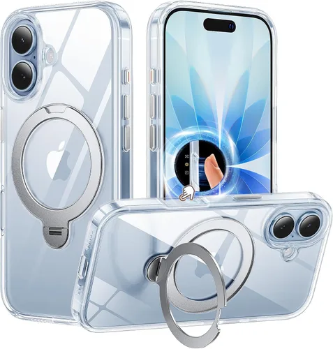 Vista 86 de Funda para iPhone 11, funda magnética con función atril [protección de grado militar] y [compatible con MagSafe], funda protectora delgada