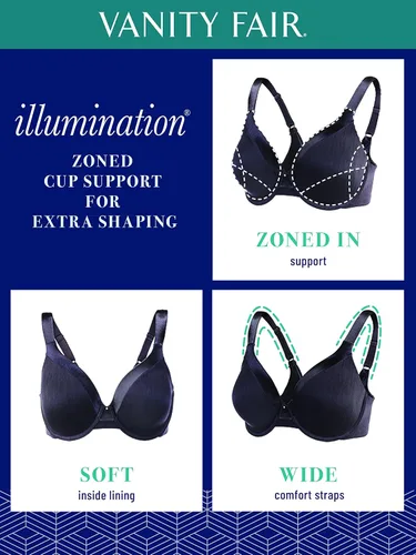 Vista 4 de Vanity Fair Sujetador de soporte para mujer Illumination Full Figure Zoned-in (36c-44d)