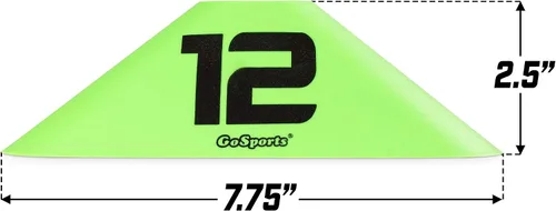 Vista 3 de GoSports Conos deportivos modernos, paquete de 12 con conos numerados, ideales para fútbol, baloncesto, fútbol y más