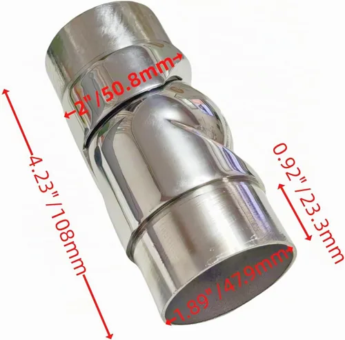 Vista 5 de Accesorios de conexión de pasamanos de acero inoxidable, codos ajustables de 90-210 grados, adecuado para tubos redondos de 2 pulgadas, conectores