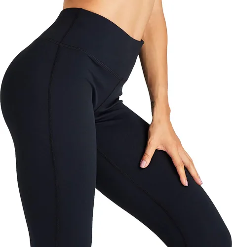 Vista 6 de COOLOMG Pantalones de yoga para mujer, mallas capri para correr, leggings de tiro bajo, entrenamiento, gimnasio con bolsillos ocultos