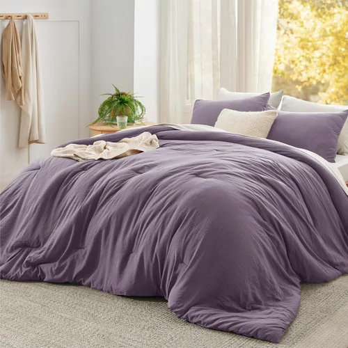 Vista 19 de Bedsure Juego edredón suave prelavado individual/individual XL, 365 días, cálido relleno alternativo GentleSoft™, 1 edredón ligero:68x88 pulgadas