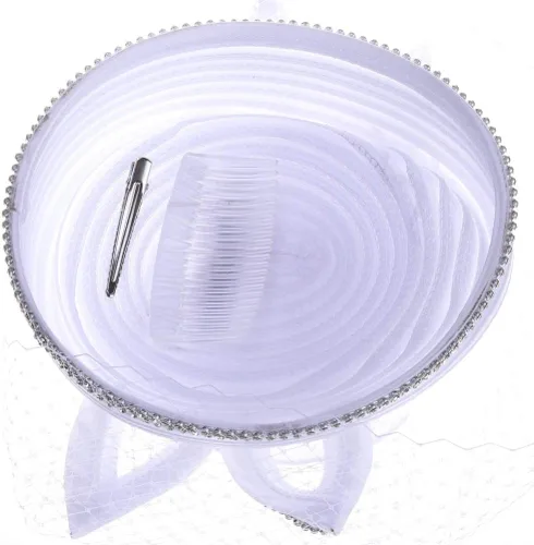 Vista 5 de FORBUSITE Tocado para mujer, para iglesia, fiesta de té, diadema, Derby, boda, cóctel