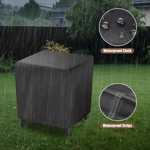 Vista 3 de Funda pequeña para mesa auxiliar de exterior, cubierta de mesa auxiliar de patio de 17 pulgadas para exteriores, funda impermeable para muebles
